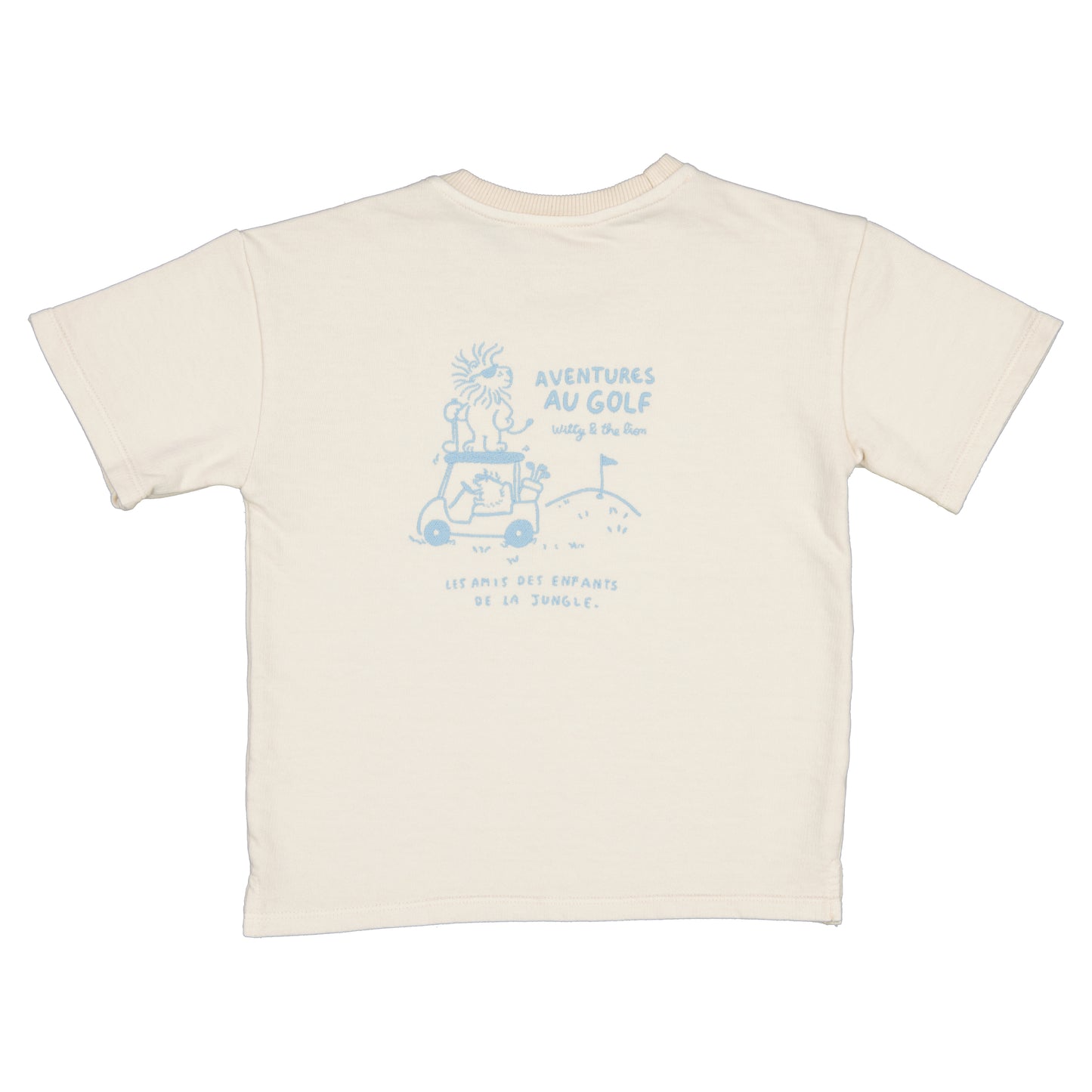 Camiseta Golf beige y azul