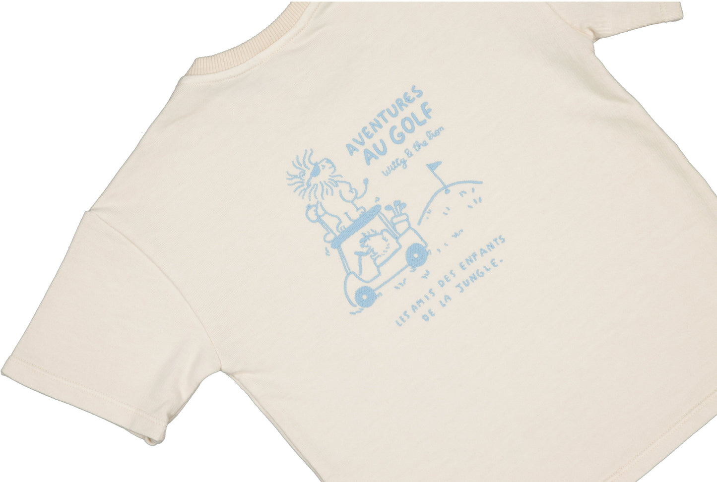 Camiseta Golf beige y azul