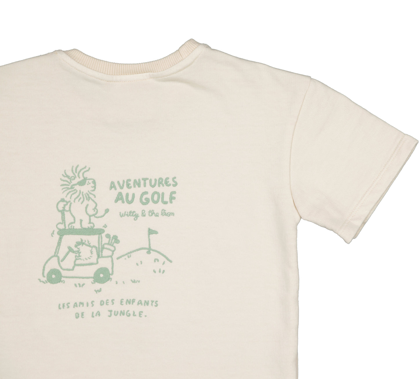 Camiseta Golf beige y verde